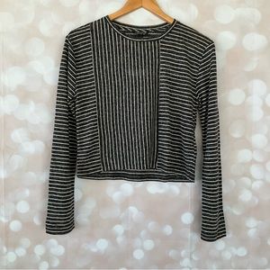 Top Shop Stripped Cropped Top